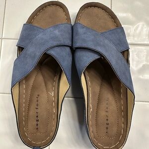 blue sandals